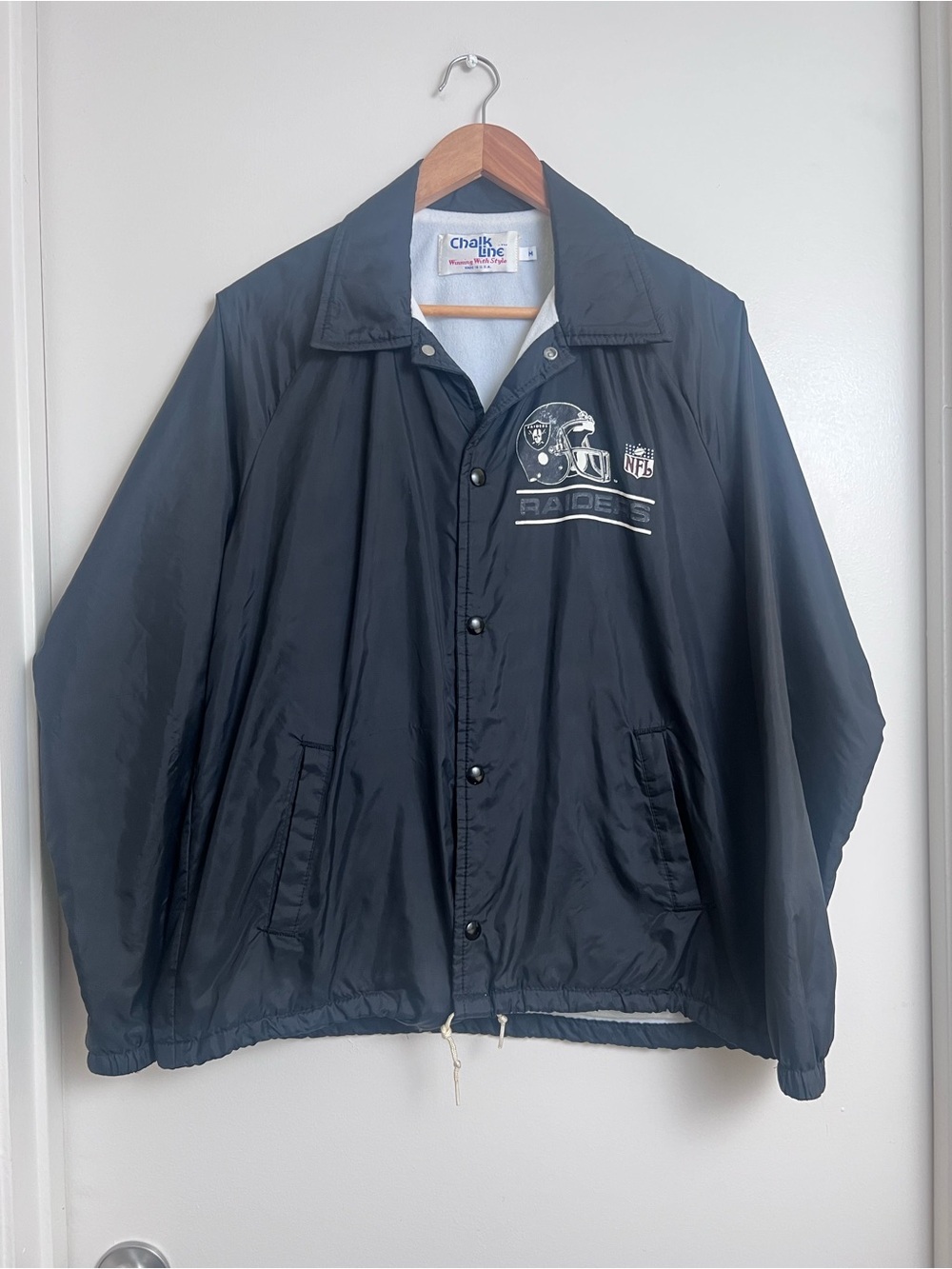 Vintage 80s Chalk Line Los Angeles Raiders NFL Coach Jacket USA M Rare vintage